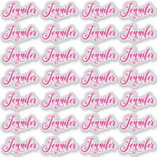Sticker 28 Jennifer décorative rose chaud
