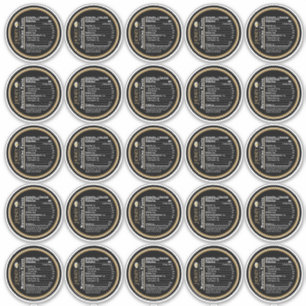 Sticker 2,5" Honey Nutrition Facts Fleur sauvage Black Dai