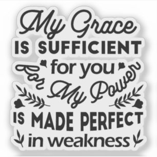 Sticker 2 Corinthiens 12:9 – Ma Grâce Est Suffisante Art