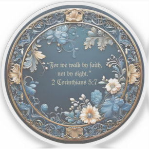 Sticker 2 Corinthiens 5:7 Inspiration Biblique Classique R