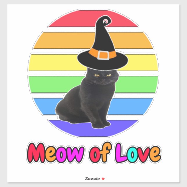 Sticker 2.drôle belle besseller tendance chat noir (Feuille)
