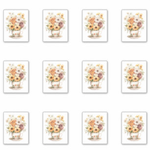 Sticker 2 Tasse de fleurs