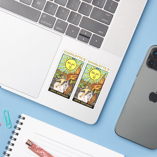 Sticker 2 x 30e anniversaire Sun Tarot Card Nom et photo