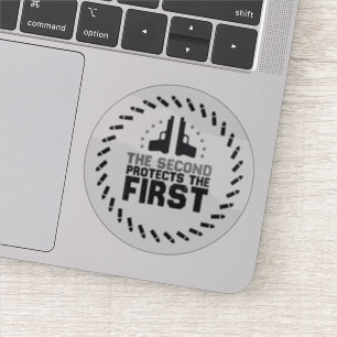 Sticker 2A  Deuxième amendement protège la première arme à