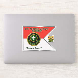 Sticker 2e Régiment de cavalerie blindée "toujours prêt"