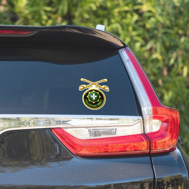Sticker 2e voiture du régiment de cavalerie blindé (Côté voiture)