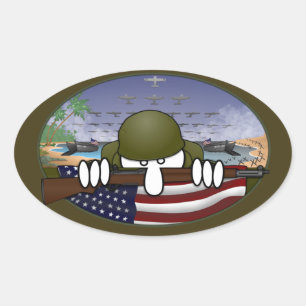 Sticker 2ème guerre mondiale Kilroy Oval