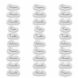 Sticker 30 Noms D'Hôtes De Moins De 1 Pouce De Large