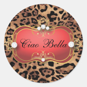 Sticker 311 Jet Red Ciao Bella Leopard