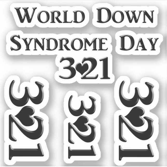 Sticker 3-21 Journée mondiale du syndrome de Down (Devant)