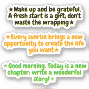 Sticker 3 Citations Inspirantes de Bon Matin   Motivation