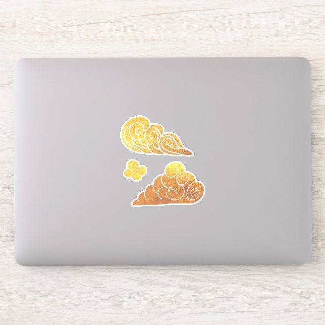 Sticker 3 Nuages Auspicious Chinois Nouvel An (Ordinateur)