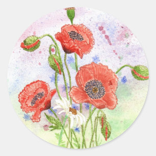 Sticker '3 Poppies'