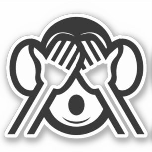 Sticker 3 Singes Sages Mizaru 見 ざ る Ne Voir AUCUN Emoji Ma