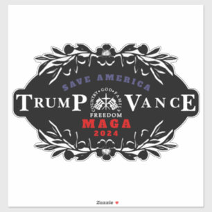 Sticker 47 Trump J. D. Vance 2024