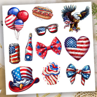 Sticker 4 juillet jeu 2