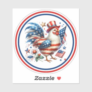 Sticker 4 juillet Poulet Clipart-61531