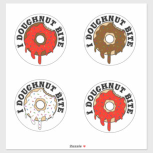Sticker 4 Pièce I Donut Bite