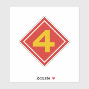 Sticker 4e division maritime des États-Unis