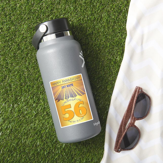 Sticker 56 Year | Golden Ray 12 Step CUSTOM NAME (HydroFlask Insitu)