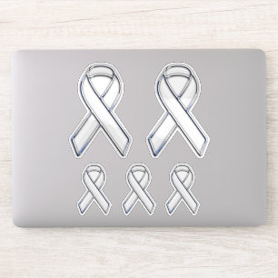 Sticker 5 Style Chrome Imprimer Blanc Ruban Sensibilisatio