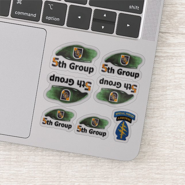Sticker 5e SFGA SFG Green Berets Contour (Détail)