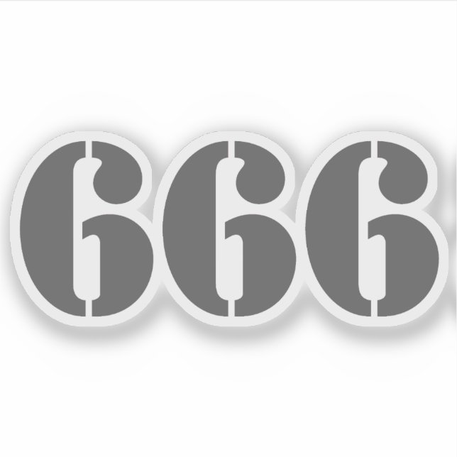 Sticker 666 (gris) (Devant)