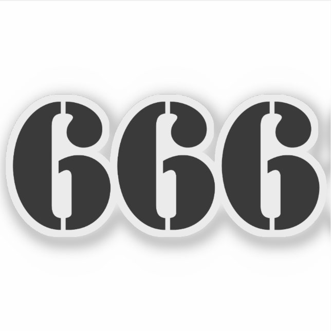 Sticker 666 (noir) (Devant)