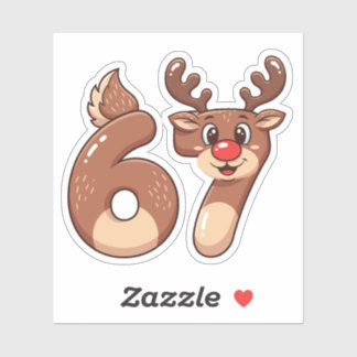 Sticker 67 Meme Christmas Reindeer  