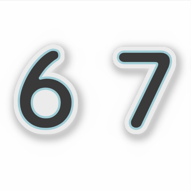 Sticker 6 7 Six Seven Epic Lit  (Devant)