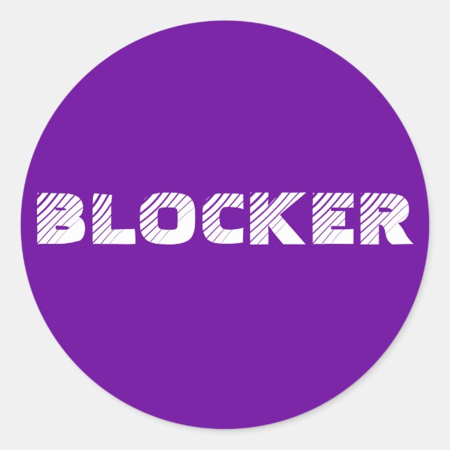Sticker 6- or 20-Pack: Blocker (Front)