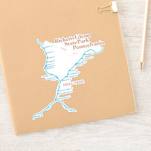 Sticker 6"x6" pour la carte des chutes