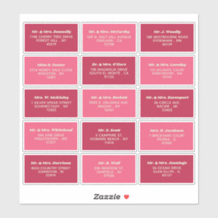 Sticker 70's Retro Super Mariage Adresse individuelle du c