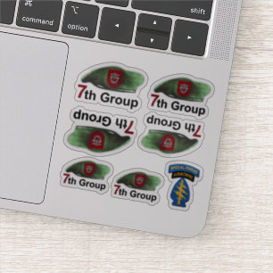 Sticker 7ème Découpe de bérets verts des forces spécia