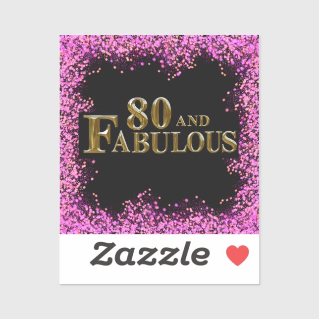 Sticker 80e anniversaire (Feuille)