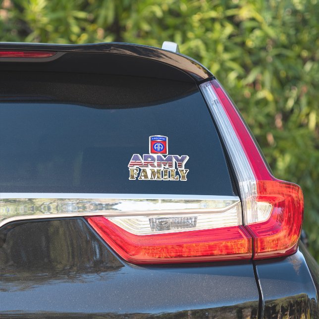 Sticker 82e division aéroportée Famille d'armée (Côté voiture)