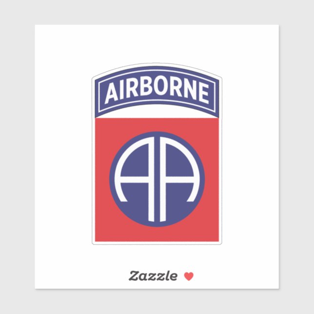 Sticker 82e insigne de service de la division aéroportée (Feuille)