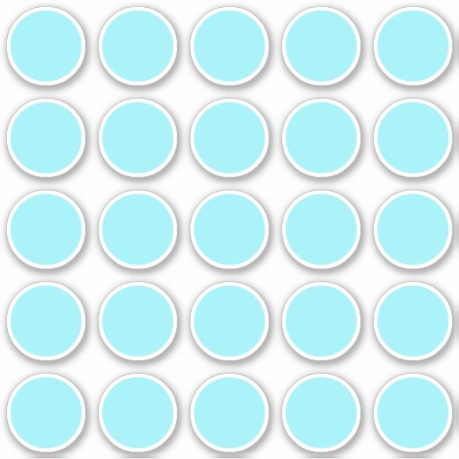 Sticker 8x8 feuille de (25) cercles ronds de 1,5" - Modèle (Devant)