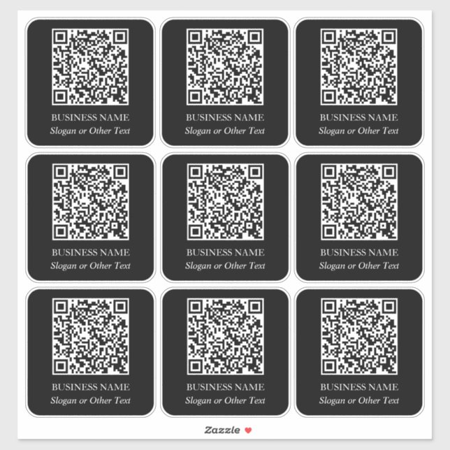 Sticker 9 Nom commercial avec code QR (Feuille)