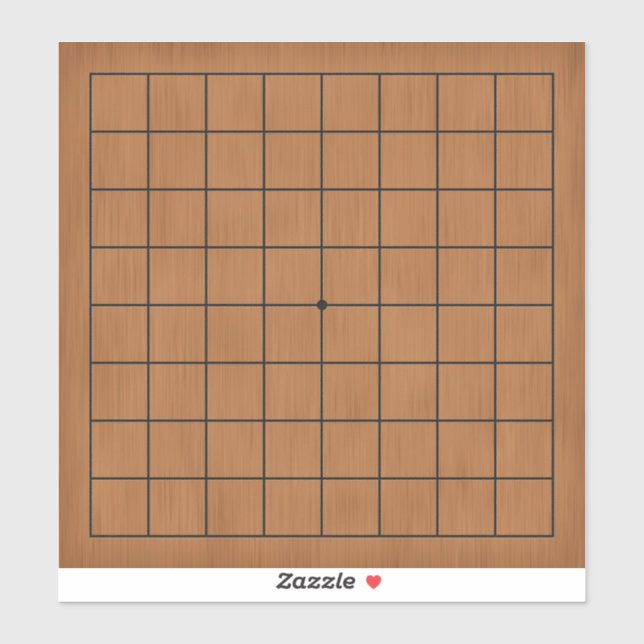 Sticker 9x9 Goban pour puzzles et jeux personnalisable 8"x (Feuille)