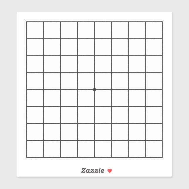 Sticker 9x9 Goban pour Puzzles & Jeux Transparent 8"x8" (Feuille)
