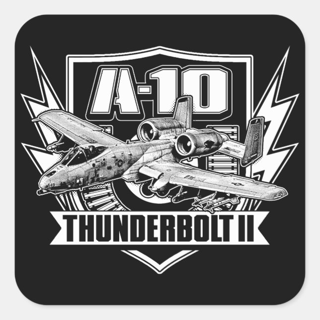 Sticker A-10 Thunderbolt II Classic Round Sticker (Devant)