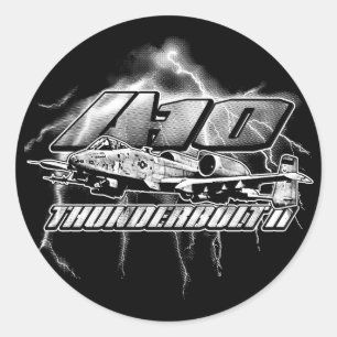 Sticker A-10 Thunderbolt II Classic Round Sticker