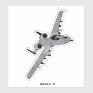 Sticker A-10 Thunderbolt II, phacochère, avion d'attaque