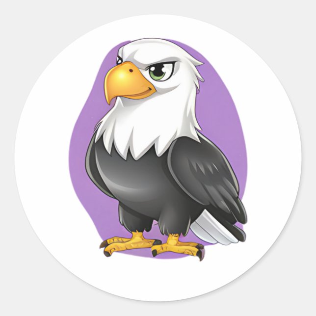 Sticker À Aigle Majestic - Dessin Gras Pour Enfant (Devant)