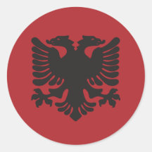 Sticker à aigle rouge albanais
