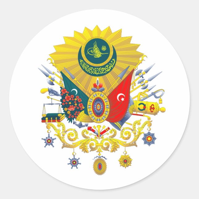 Sticker À Armoiries De L'Empire Ottoman (Devant)