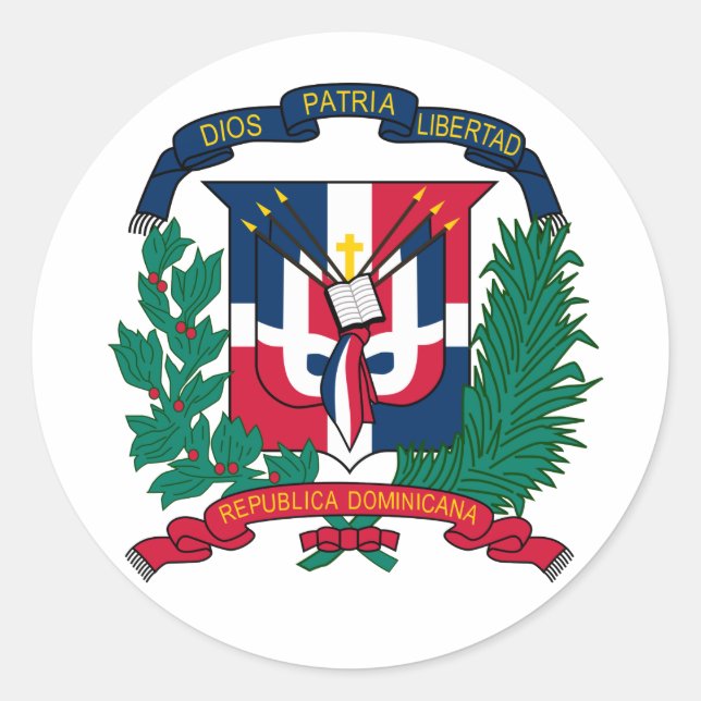 Sticker à armoiries de République dominicaine (Devant)
