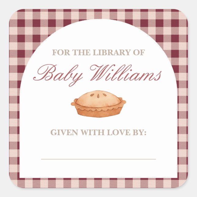 Sticker à Baby shower à tarte Cutie (Devant)