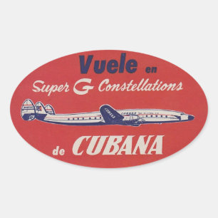 Sticker à bagages rétro Constellation Cubana